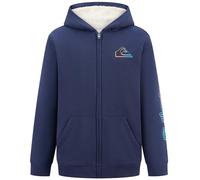 Quiksilver Kapuzen-Sweatshirt für Jungen mit durchgehendem Reißverschluss und Sherpa-Futter, Eclipse, 18-20