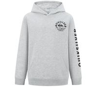 Quiksilver Kapuzenpullover für Jungen, weich und bequem, mit Vordertasche, Graue Schrift, 14-16