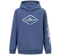 Quiksilver Kapuzenpullover für Jungen, weich und bequem, mit Vordertasche, Marineblau, Retro, 14-16