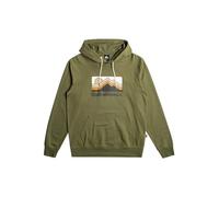 Quiksilver Men's QS Gradient Mountains Hoodie Sweatshirt, Four Leaf Clover, L