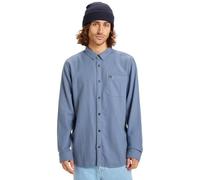 Langarmhemd QUIKSILVER "Motherfly Solid", Herren, Gr. XL, US-Größen, blau (china blau), 100% Baumwolle, Hemden (70815400-XL) china blau