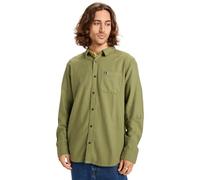 Langarmhemd QUIKSILVER "Motherfly Solid", Herren, Gr. XL, US-Größen, grün (loden grün), 100% Baumwolle, Hemden (84028846-XL) loden grün