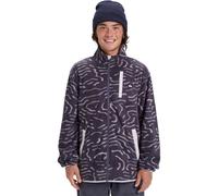 Quiksilver - No Destination Full Zip Graystone Linear Stamp - M - Fleece Graystone Linear Stamp M