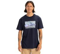 Quiksilver Herren Kurzarm T-shirt Mann Retro Fade Ss Blau L