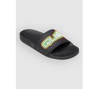 Quiksilver Rivi Wordmark Slide II Sandalen black / rasta Herren Gr. 40