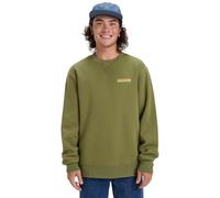 Quiksilver Salt Water Graphic Crew Fleecepullover, Grün, M