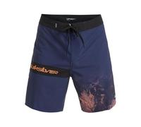 Boardshorts QUIKSILVER "Surfsilk Straight Leg 18"", Herren, Gr. 38(XXL), india ink block thermostamp, 88% Polyester, 12% Elasthan, Hosen (74690069-38) india ink block thermostamp