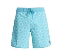 Boardshorts QUIKSILVER "Surfsilk Scallop 18", Herren, Gr. 33(M/L), aqua ocean mayhem, Obermaterial: 88% Polyester, 12% Elasthan., Hosen (28177530-33) aqua ocean mayhem