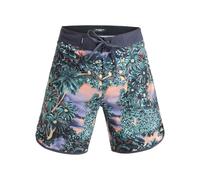 Boardshorts QUIKSILVER "Surfsilk Scallop 18"", Herren, Gr. 32M, india ink hidden gem, 88% Polyester, 12% Elasthan, Hosen (39749764-32) india ink hidden gem