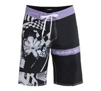Boardshorts QUIKSILVER "Surfsilk Straight 20", Herren, Gr. 33(M/L), schwarz block momentum, Obermaterial: 88% Polyester, 12% Elasthan;, Hosen (58604405-33) schwarz block momentum