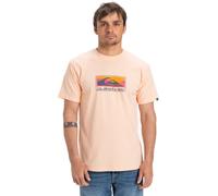 T-Shirt QUIKSILVER "Ev Gradient Box", Herren, Gr. M, orange (peach parfait), [Hauptstoff] 100% Baumwolle, Kurzarm, Shirts (17505610-M) peach parfait