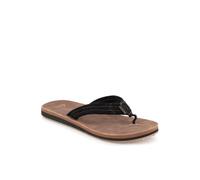 Quiksilver Zehensandalen Herren Veloursleder schwarz, 45 (10.5)