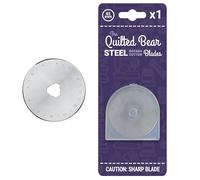 Quilted Bear Rollschneider Ersatzklingen - Rollschneider für Stoff, Titanstahl, universell verträglich, Nähzubehör, Schneiderad für Stoff, Patchwork, Steppung geeignet für dicke Stoffe (45mm 1 Klinge)