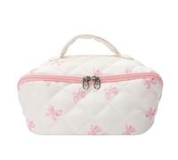 Quilted Makeup Bag, Cute Cosmetic Bag, Large Capacity, Storage for Children, School Supplies, Pens, Travel Case, Women, Girls, Hygiene on the Go
