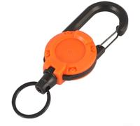 QuivyLivy Self Retracting Stainless Steel Keychain Hook Built For For Fishing Outdoor Adventures And Reliable Daily Carry(Orange)