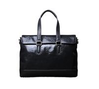 QUNYIMOG Echte Leder -Briefzüge Herren Umhängetaschen mit Koffern Totes Handtaschen Laptopsbeutel(Black)