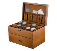QUSYZD Uhrenetui, Uhrenrolle, Uhrenbeweger, Uhrenaufbewahrungsbox, Uhrenbox mit 20 Fächern, Schmuckkästchen, doppelwandige Uhrenboxen aus Holz für Damen und Herren, Uhrenbox, UH,