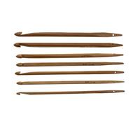 QUXVUIS DIY Handarbeitsgarnzubehör, Teppichknüpfwerkzeuge, lange, glatte Häkelnadeln aus Holz reduzieren Handschmerzen beim Häkeln, Nähen und Weben, stumpfe Nadeln