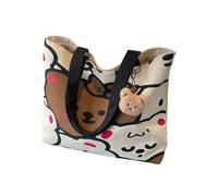 QUXVUIS Einkaufstasche, große, Schlichte Tragetaschen mit 4 x 24 l großen Henkeln oder mit personalisierten Nachrichten aus Canvas. Canvas Tragetaschen für Damen, C