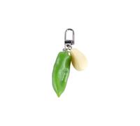 QUXVUIS Kettenring Chili Knoblauch Auto Schlüsselanhänger Schultasche Rucksack Handtasche Geldbörse Schlüsselanhänger Anhänger Schmuck Frau Mann, Grün