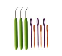 QUXVUIS Kunststoff Häkelnadel Set, handlicher, ergonomischer Holzgriff, für den Innenbereich, zum Häkeln, Nähen, Weben von Nadeln, 3 Sätze