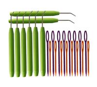 QUXVUIS Kunststoff Häkelnadel Set, handlicher, ergonomischer Holzgriff, für den Innenbereich, zum Häkeln, Nähen, Weben von Nadeln, 8 Sätze