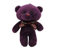 QUXVUIS Kuscheltiere Geschmeidiges PP Baumwollmaterial Little Bear Doll Design Tragbarer Schlüsselanhänger Kindergeschenke Nützliche Hand Feel Good Schlüsselanhänger, Violett