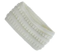 QUXVUIS Leichte und warme Winter Strick Stirnbänder für Damen, breiter Stil, breites Strick Stirnband, warmes gestricktes Stirnband, Weiß