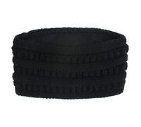 QUXVUIS Leichte und warme Winter Strick Stirnbänder für Damen, breiter Stil, breites Strick Stirnband, warmes gestricktes Stirnband, Schwarz