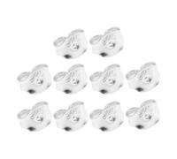 QUXVUIS Ohrstecker Verschlüsse aus Sterlingsilber, leichte Ohrring Schmuckstücke, biegsame Schmetterlings Verschlüsse, Set mit Ohrstecker Kappen aus Sterlingsilber