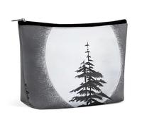 QWNMD Make-up-Tasche, Kosmetiktasche, Lippenstift-Beutel, Reißverschluss, Mond, Kiefer, bedruckt, Organizer, tragbar, Kulturbeutel, Zubehör, Mondkiefer, 17 x 15 x 5,8 cm, modisch, Mondkiefer, 6.8 X