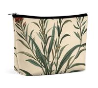 QWNMD Make-up-Tasche, Kosmetiktasche, Lippenstift-Beutel, Reißverschluss, Vintage, botanische Illustrationen, bedruckt, Organizer, tragbare Kulturbeutel, Zubehör, Vintage-Illustrationen, 17 x 15 x 5,8