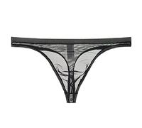 QWUVEDS Unterhosen männer Slip sexy Transparenter Tanga für Herren, dünnes Mesh, sexy Unterwäsche Herren Super Mini String Spitzenhöschen atmungsaktiv Unterhosen Jungen Unterhosen männer Slip