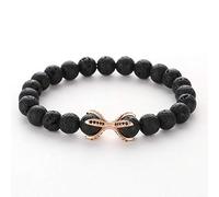QYAQ Natürliche Damen Armbänder,7Chakra Natürliche Lava Stein Perle Armband Elastisch Rose Gold Oktopus Armreif Mode Boho Yoga Dame Schmuck Geschenk Für Freundin Mutter Paar Geschenke