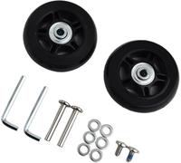 QYMDRION 1 Set Ersatzrollen für Gepäck, Ersatzrollen Für Koffer Universal Gepäck Wheel Ersatz, Koffer, Schwarz mit Schraube, Trolley Ersatzrollen (70 mm x 18 mm)
