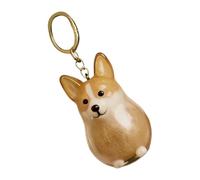 Qzdtue Hundehaar-Sammler-Schlüsselanhänger, transparenter -Andenken-Charm, niedlicher Ornament-Anhänger, 4,7 x 3,5 cm, tragbarer Speicherhalter, ideal für Tasche, Handtasche, Auto, Reisen