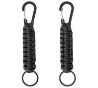 QZKJQDD 2 Stück Schlüsselanhänger Paracord, Paracord-Karabiner, Karabiner Schlüsselanhänger, Geflochtenes Lanyard für Camping Wandern Outdoor & Alltag
