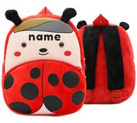 QZYGWCS Personalisierte Rucksack Kindergarten Kleinkind Kinderrucksack FüR 1-5 Jahre Mit Gestickt Namen RucksäCke FüR MäDchen, Jungen Und Kleinkinder (Marienkäfer)
