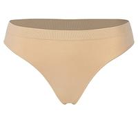 r-dessous 6 Stück beige Damen Strings Tangas Set hochwertige Seamless Unterwäsche Mikrofaser Groesse: S/M