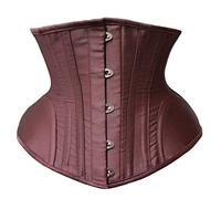 r-dessous Damen Unterbrust Corsage schwarz Taillen Mieder Korsett Schnür Corset Steampunk Gothic Übergrößen Groesse: L