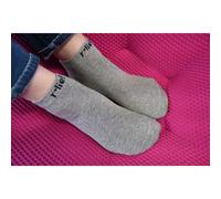 R-L-F Damen/Herren/Unisex No Show Socken L grau