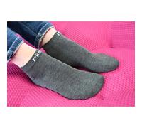 R-L-F Damen/Herren/Unisex No Show Socken L grau