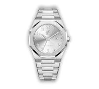 R&M ORIENT Herrenuhr mit arabischen Ziffern Edelstahl Analog Quarz Saphirglas Designer Große Armbanduhr Männer Mode Wasserdicht Uhr mit arabische Kalender Datum (Lamassu, Silber - Weiß)