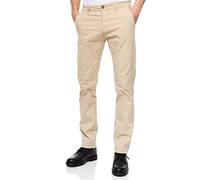 R-Neal Herren Chinohose Regular Fit Stretch Pants Stoff-Hose mit Reißverschluss 5-Pocket Hose Komfortabler Sitz 233, Farbe:Beige, Hosengröße:31W / 32L