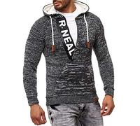 R-Neal Kapuzenpullover Knitwear Strick Kapuzen Pullover Herren Zipper Grobstrick Strickpullover Langarm 277
