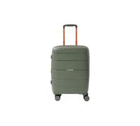 R Roncato AVIATOR Trolley aus Polypropylen, grün/orange, S, Hartschalenkoffer aus Polypropylen, erweiterbar, 4 Lenkrollen