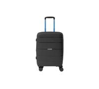 R Roncato Aviator Trolley aus Polypropylen, Schwarz/Blau, S, Hartschalenkoffer, hergestellt aus Polypropylen, erweiterbar, 4 drehbare Räder