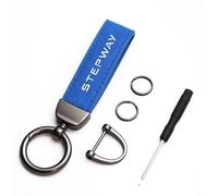 R-timer Auto Schlüsselanhänger für Dacia Dokker Stepway 2017-2020, Wildleder Schlüsselband Sportlich, Logo Ersat Zubehör, KFZ Schlüsselring Robust & Langlebig,D