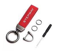 R-timer Auto Schlüsselanhänger für Dacia Sandero 3 / Sandero Stepway III 2021-2024 2025, Wildleder Schlüsselband Sportlich, Logo Ersat Zubehör, KFZ Schlüsselring Robust & Langlebig,C