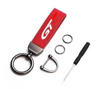 R-timer Auto Schlüsselanhänger für Peugeot 3008 II GT 2017-2022, Wildleder Schlüsselband Sportlich, Logo Ersat Zubehör, KFZ Schlüsselring Robust & Langlebig,C